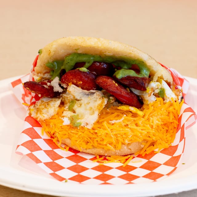 Breakfast Arepa - Arepa de Desayuno.